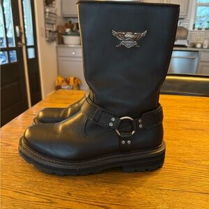 Harley-Davidson Black Leather Riding Boots